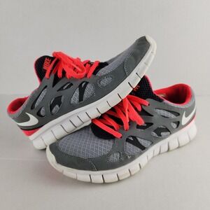 Nike Free Run 2 Women's 7 Gray Pink Black Running Trainer 443816-016